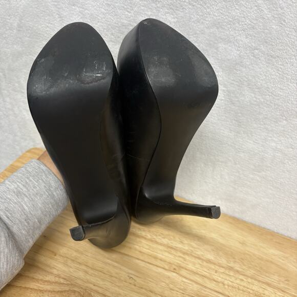 Steve Madden Deja Vu Black Platform Ultra High Stiletto Pumps Size 7.5 - Picture 10 of 11